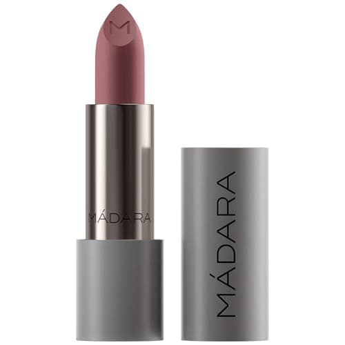 Image of MÁDARA Velvet Wear Matte Cream Lipstick #31 Cool Nude 3.8 g – Vegan Natural Cosmetics with Shea Butter & Blueberry Seed Oil, Nourishing, Long-Lasting, Velvety Finish, Lip Care
