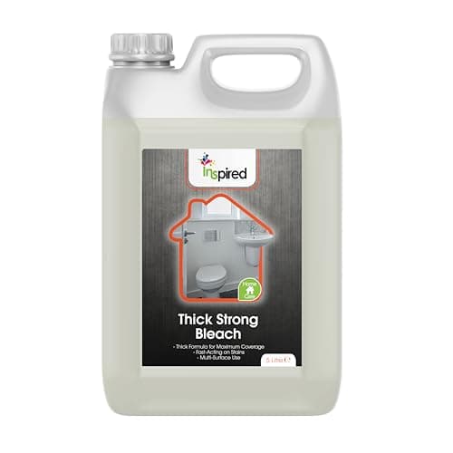 Image of Inspired - Thick Strong Bleach 5L - Powerful Household Cleaner for Kitchens, Toilets & Hard Surfaces - Extra Thick Formula, Fast Acting on Stains & Dirt