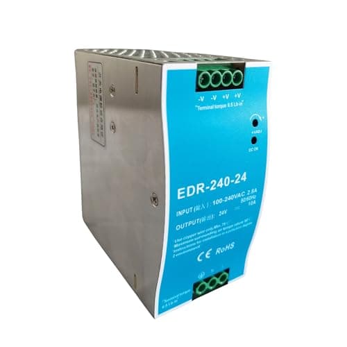 Image of AKINLOAF EDR-240-24 AC/DC 24V 10A 240W DIN Rail Switching Power for Industrial Applications