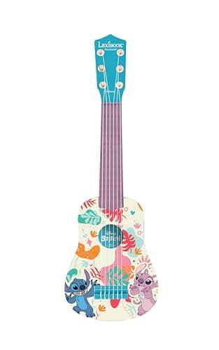 Image of Lexibook, Disney Stitch, My first guitar for children, 6 nylon strings, 53 cm / 21'', Guide included, Blue, K200D