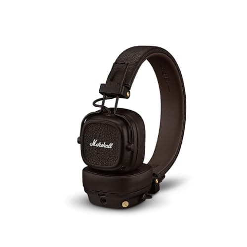 Image of Marshall Major V Bluetooth Wireless Headphones, 100 Hours playtime - Brown