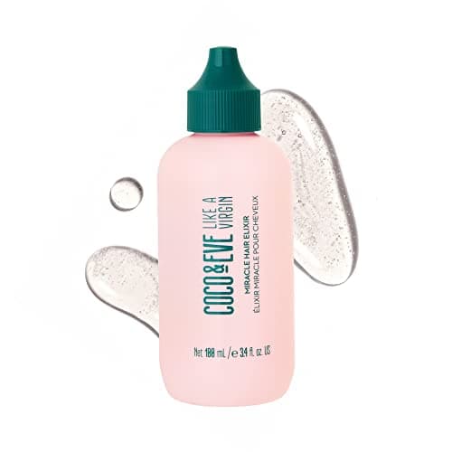Image of Coco & Eve Miracle Hair Elixir. Coconut Oil with Hyaluronic Acid for Hair Treatment for Dry Damaged, Frizzy Hair. Protects Hair from Heat. (100ml)