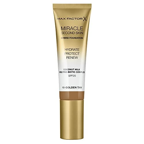 Image of Max Factor Miracle Second Skin Hydrating Foundation, Golden Tan - 30 ml