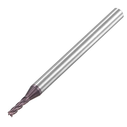 Image of sourcing map Square Nose End Mill, 2mm Tip Dia Solid Carbide AlTiN Coated CNC Router Bits 4 Flute Spiral Milling Cutter HRC55 with 4mm Shank 50mm (2-inch) Length