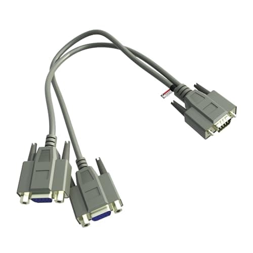 Image of rhinocables VGA Splitter for Screen Duplication 15 Pin SVGA Y Splitter Adapter for One PC to Two Monitors Video Dual Display (20cm)