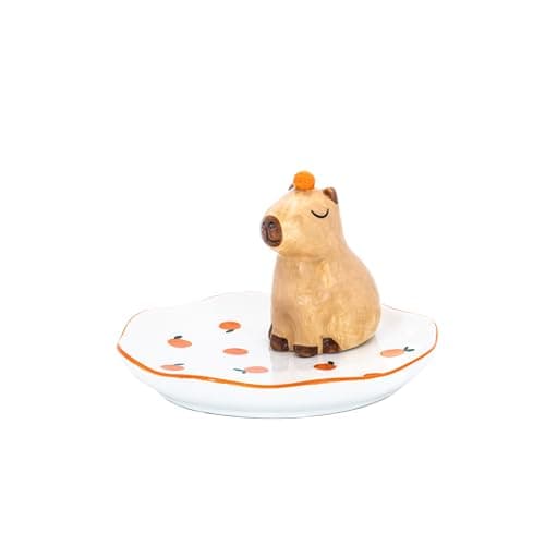 Image of Sass & Belle Capybara Trinket Dish - Decorative Ceramic Jewellery Tray, Trinket Tray or Jewellery Stand for Small Accessories, Unique Design from Sass and Belle