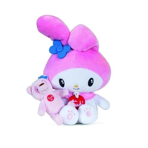 Image of Trudi My Melody and friend Bear Hector | Plush, gift idea | Hello Kitty and friends | 15x14,5x10 cm size XS | model 25044