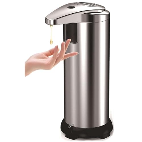 Image of Boxonly Automatic Touchless Soap Dispenser for Kitchen & Bathroom, Hands-Free Infrared Sensor, Stainless Steel Design, Battery-Operated, Suitable for Soap, Detergent, Lotion and Hand Sanitizer