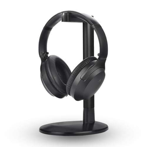 Image of Avantree Aria Aura T – Auracast & Bluetooth Headphones for TV & Public Listening, Clear Voice & 4 EQ Modes, 35H Battery, Over-Ear Comfort, with Charging Stand, Ideal for Home, Churches & Museums
