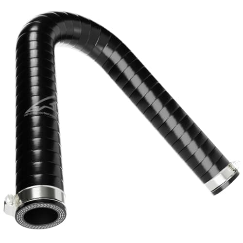 Image of Black PCV Cylinder Head Vent Breather Silicone Hose Upgrade for VW Golf MK5 2.0 GTI (03-) Includes Hose Clip Kit