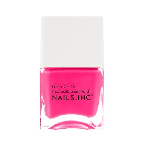 Image of Nails Inc Be Your Inc.redible Self, Sun Street Passage, Pink, Neon, No Chip, Long Lasting, Quick Dry, Air Dry, Professional Manicures & Pedicures, Fingernails & Toenails, Vegan Nail Polish, 14 ML