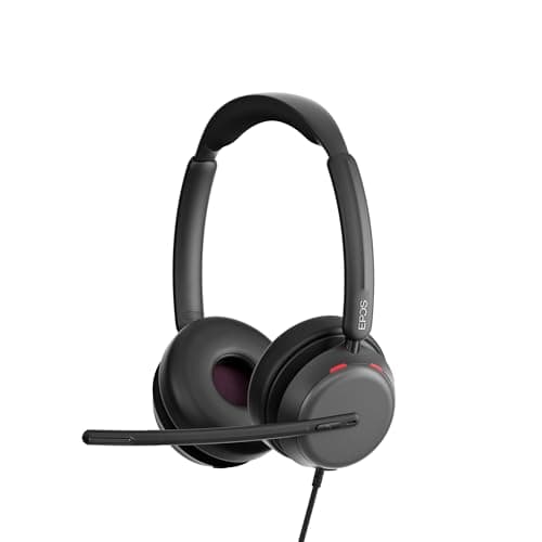 Image of EPOS IMPACT 860 ANC Double-Sided Wired Headset with Active Noise Cancellation, USB C and USB A, Super Wideband, Lightweight, Comfortable Fit, Microsoft Teams & Zoom Compatible for Office & Remote Work