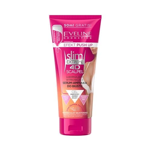 Image of Eveline Cosmetics Slim Extreme 4D Firming & Plumping Bust Serum Ampoule - Pink Peppercorn, Volufiline, Peptide Complex, Hyaluronic Acid - 175 ML