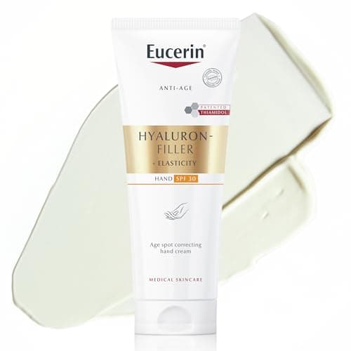 Image of Eucerin Hyaluron-Filler + Elasticity Age Spot Correcting Hand Cream SPF 30 75ml, Anti-Ageing Hand Moisturiser with Thiamidol and Hyaluronic Acid, Reduces Dark Spots and Protects Against Sun Damage