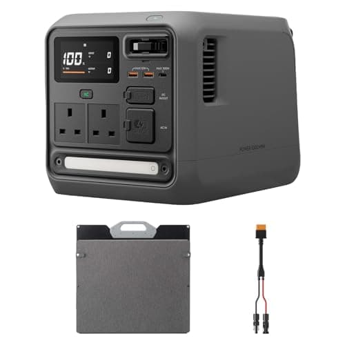 Image of DJI Power 1000 Mini Portable Power Station, 1008Wh LFP Battery, Compact Size, 1000W Max Output, Solar Power, 200W Foldable Solar Panel, Outdoor Generator for Camping, RVs, Road Trips