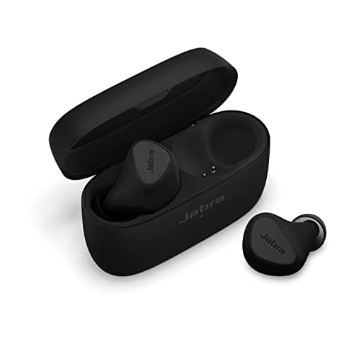 Image of Jabra Elite 5 True Wireless In Ear Bluetooth Earbuds with Hybrid Active Noise Cancellation (ANC), 6 built-in Microphones, Small Ergonomic Fit and 6 mm Speakers - Made for iPhone - Titanium Black