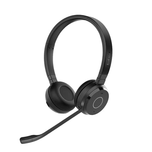 Image of Jabra Evolve 65 TE (3rd Edition 2025) Wireless Bluetooth Stereo Headset with Mic, Connect to Two Devices, 16h Battery, Noise-Cancelling Microphone, USB-A Adapter, MS Teams Certified, Black