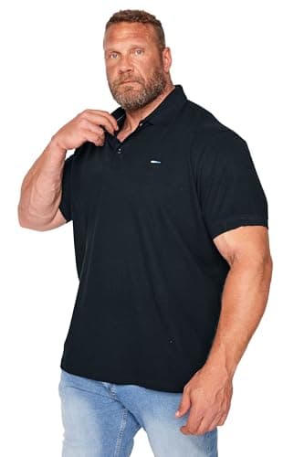 Image of BadRhino Big & Tall Navy Blue Core Polo Shirt - Men's - Plus Size Curve