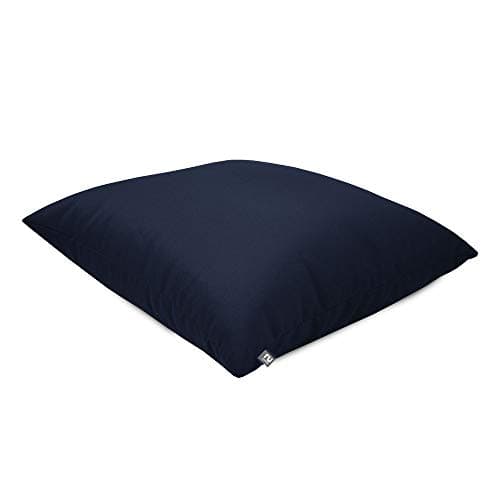 Image of rucomfy Beanbags Square Floor Cushion Large Adult Indoor/Outdoor Bean Bag - Use As Pillow or Chair - Water Resistant and Durable - L70cm x W70cm (Navy)