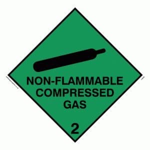 Image of Viking Signs LN636-S10-V "Non-Flammable Compressed Gas" Sign, Vinyl, 100 mm x 100 mm