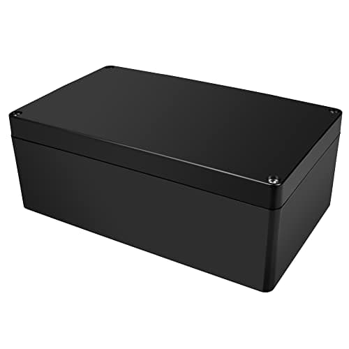 Image of Project Box Therlan IP65 Waterproof Electronics Box DIY ABS Junction Box Universal Plastic Project Enclosure For Indoor Outdoor 200mm x 120mm x 75mm (Black)