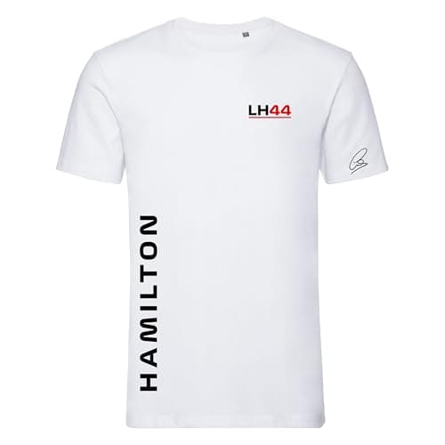 Image of Studio 24 T SHIRT Signature Collection Lewis Hamilton T-SHIRT 2025 NEW TEAM COLOURS 44 Racing Tee Free UK Shipping (L, White)