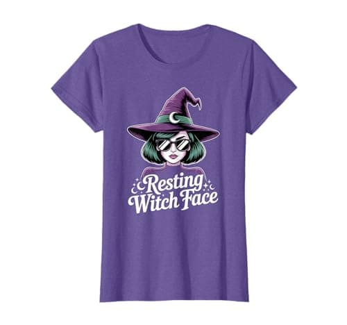 Image of Resting Witch Face Funny Halloween Modern Sarcastic Quote T-Shirt