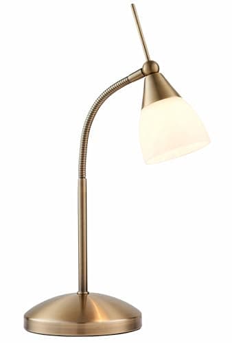 Image of 33W Antique Brass and Glass Touch Dimmable Adjustable Task Table Desk Lamp