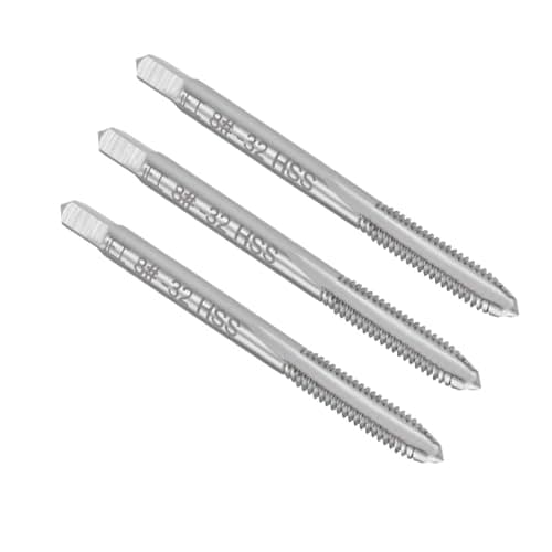 Image of MACHSWON Machine Tap 8-32 UNC, for Drilling Machines, Tapping Machines, CNC and Milling Machines, 2B Class 3 Flutes HSS Screw Threading Milling Tap Machinist Repair DIY Tool, 3pcs