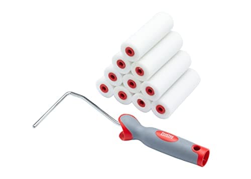 Image of ProDec 11 piece 4" High Density Foam Mini Paint Rollers and Frame for Gloss and Satin Paints