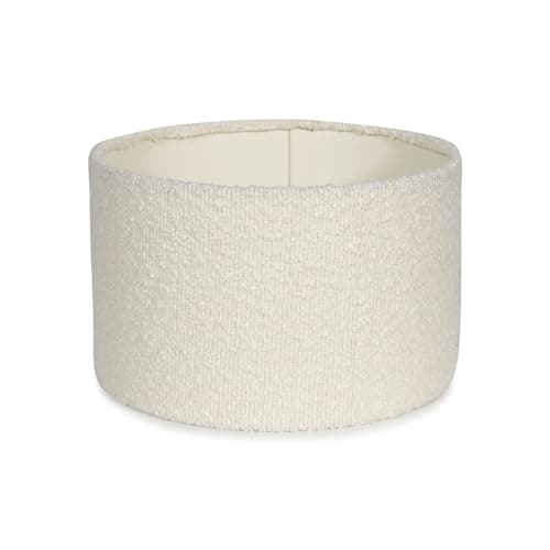 Image of MiniSun | Small Modern Cream Boucle Drum Light Shade | Lamp Shades, Home Décor & Improvement Essential | 25cm Shade Width