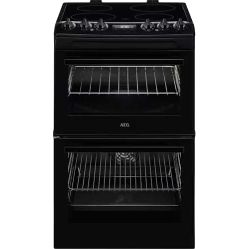 Image of AEG CCX1530ACB Double Oven Electric Cooker with Ceramic Hob - Black - A/A Rated