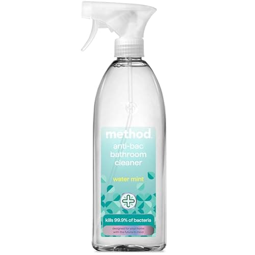 Image of Method Antibacterial Spray Refill, Bathroom Cleaner, Powerful Formula Kills 99.9% of Bacteria, Water Mint Scent, Pack of 1, 1 x 828 ml
