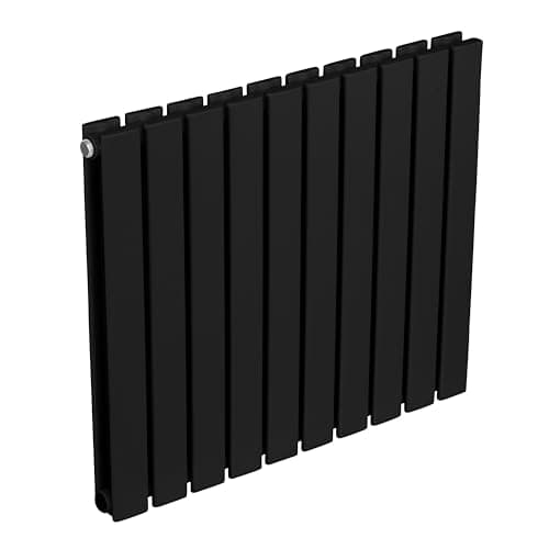 Image of Baridi Horizontal Double Flat Panel Radiator 600 x 700mm, 10 Fins, Efficient Heat Output, Central Heating, Black – DH345