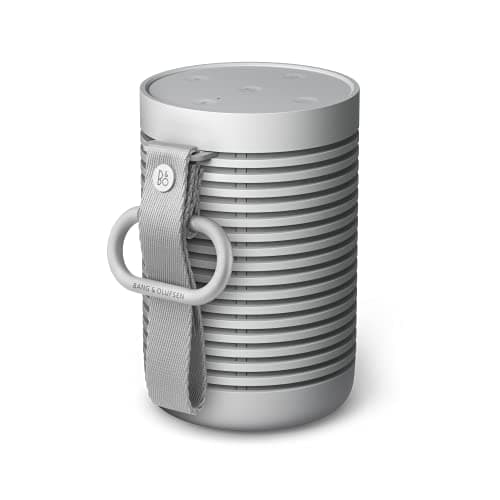 Image of Bang & Olufsen Beosound Explore – Portable Bluetooth Speaker, 27 Hours Battery Life, Waterproof (IP67), Outdoor Loud Speaker for Travel, Home & Camping, 360 Degree Sound - Grey Mist
