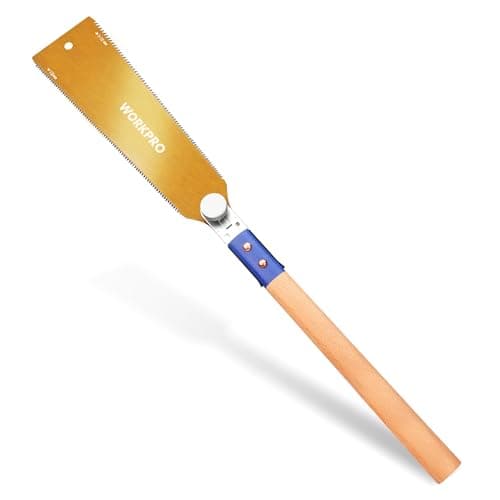 Image of WORKPRO 250 mm Japanese Pull Saw, Double Edged Woodworking Saw 18 and 7-10TPI, SK5 Blade Hand Saw for Craft, Hobby, DIY, Trim Pull Saw for Woodworking