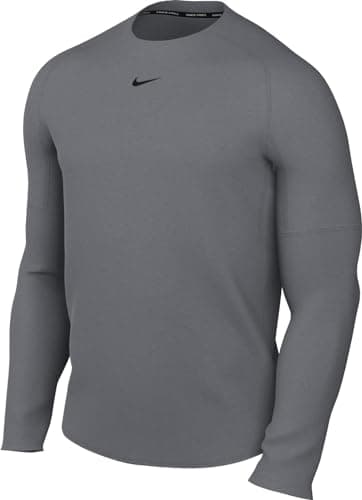 Image of NIKE FB7919-084 M NP DF TIGHT TOP LS Sweatshirt Men's SMOKE GREY/BLACK Size M