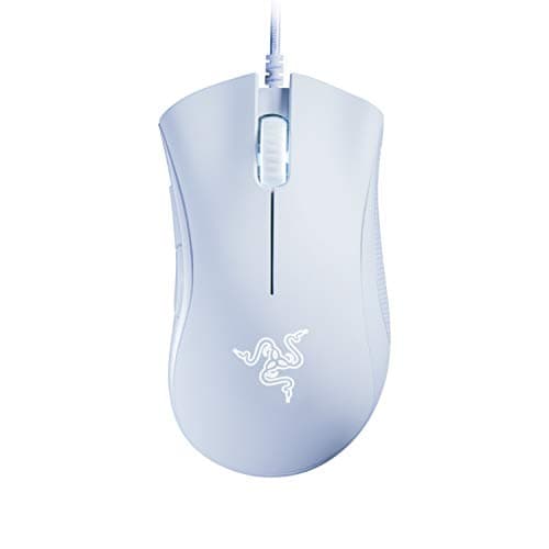 Image of Razer DeathAdder Essential Gaming Mouse: 6400 DPI Optical Sensor - 5 Programmable Buttons - Mechanical Switches - Rubber Side Grips - Mercury White