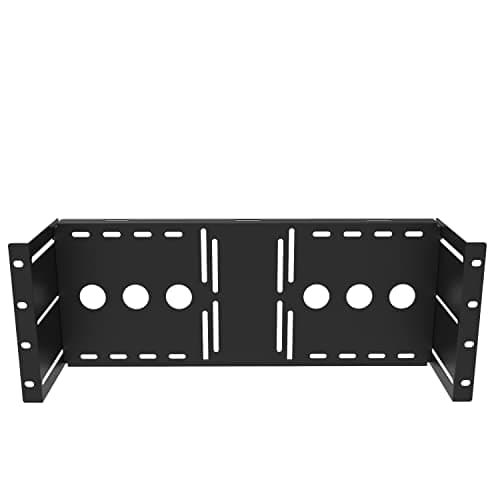Image of JINGCHENGMEI 4U Universal VESA LCD Monitor Mounting Bracket for 19 inches Server Rack or Cabinet, Black (MMB)