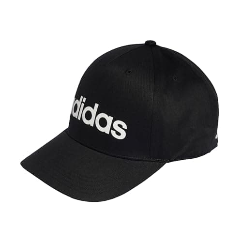 Image of adidas Unisex Linear Baseball Cap, Black/White, L-XL