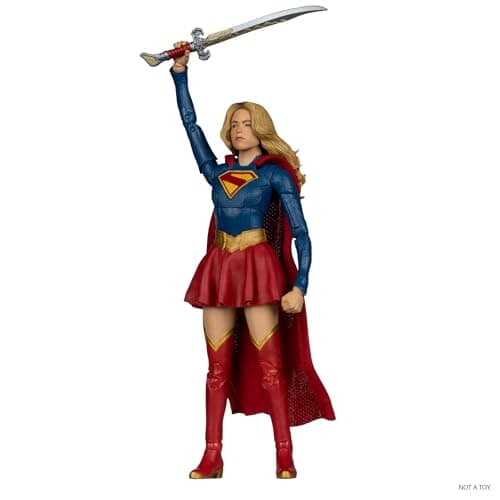 Image of McFarlane DC Multiverse Supergirl and Baby Krypto (Supergirl Movie) 7in Action Figure (Deluxe Theatrical Edition) Toys