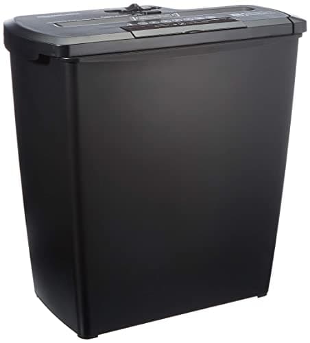 Image of Amazon Basics 7-8 Sheet Strip Cut Paper, Credit Card, CD & DVD Shredder with Bin for Business & Home Office Use with Paper Reverse Function, Black