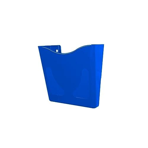 Image of Deflecto Blue Portrait A4 Wall Mounted Document Holder - A4 Sign Holder - A4 Leaflet Holder Wall Mounted Letter Rack - Leaflet Display Stands - A4 Poster Holder - A4 Menu Holders