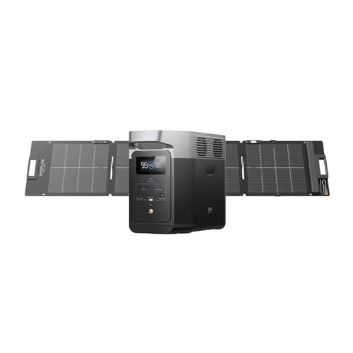 Image of EcoFlow DELTA 2 Portable Power Station with 110W Solar Panel, 1-3kWh Expandable Capacity, LFP Battery, Fast Charging, Solar Generator for Backup Power, Camping & RVs