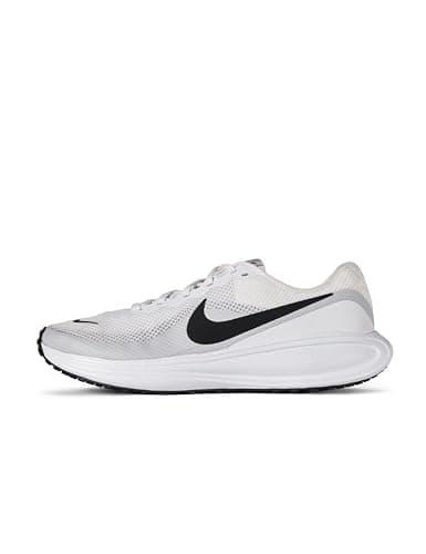 Image of NIKE Mens Revolution 8 Sneaker, White Black Pure Platinum, 10.5 UK