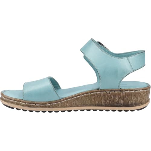 Image of Hush Puppies Ellie Leather Women's Aqua Sandals - UK 5