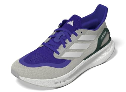 Image of adidas Men's Pureboost 5 Running Sneaker, Lucid Blue/White/Collegiate Green, 8 UK