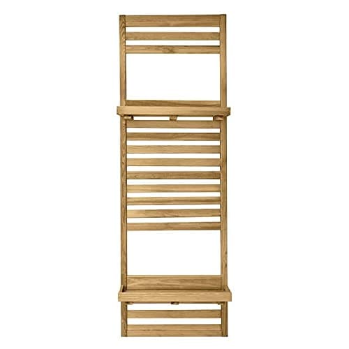 Image of Forest Garden Slatted Wall Planter with 2 Shelves