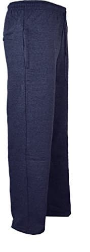 Image of Mens Jogging Fleece Bottoms Joggers Casual Trousers Open Hem 27 29 31 Inside Leg (XL Extra Short, Denim)