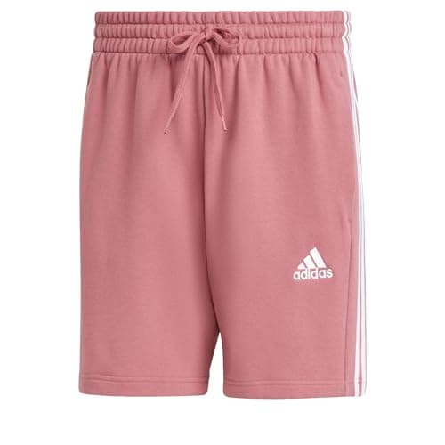 Image of adidas Men's Essentials French Terry 3-Stripes Shorts, preloved Crimson, M